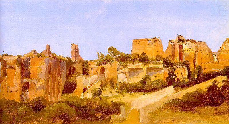 Charles Blechen The Ruins of the Septizonium on the Palatine in Rome china oil painting image